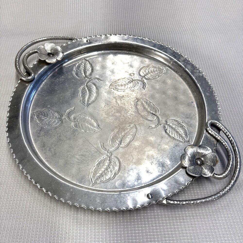 Vintage Farberware® - Brooklyn, NY - Wrought Aluminum Double Handle Serving Tray